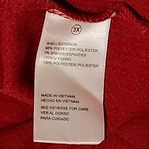 NWT Shelby & Palmer Womens Sz 3X Dress Strappy Sleeve Red Stretch - Picture 8 of 9